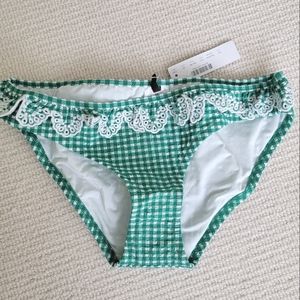 Green/White Check Bikini Bottoms sz XS